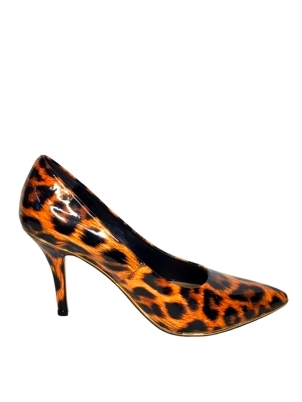 Marc Andrews Leopard Patent Leather Pointed Toe Pumps 8.5
